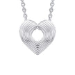 Beginnings Ridged Heart Slider Pendant