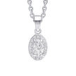 Beginnings Oval Halo Pendant