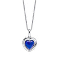 D For Diamond Heart Shape Mood Stone Pendant with Diamond