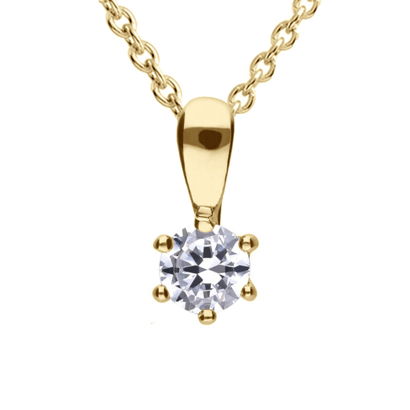 Diamonfire Six Claw Carat Pendant