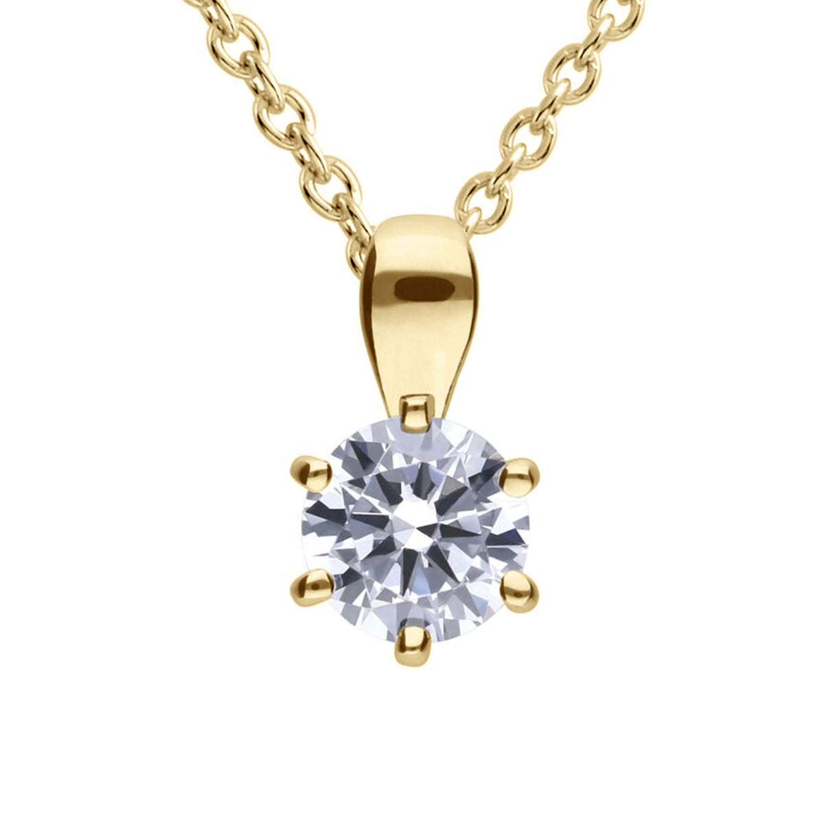 Diamonfire Six Claw Carat Pendant