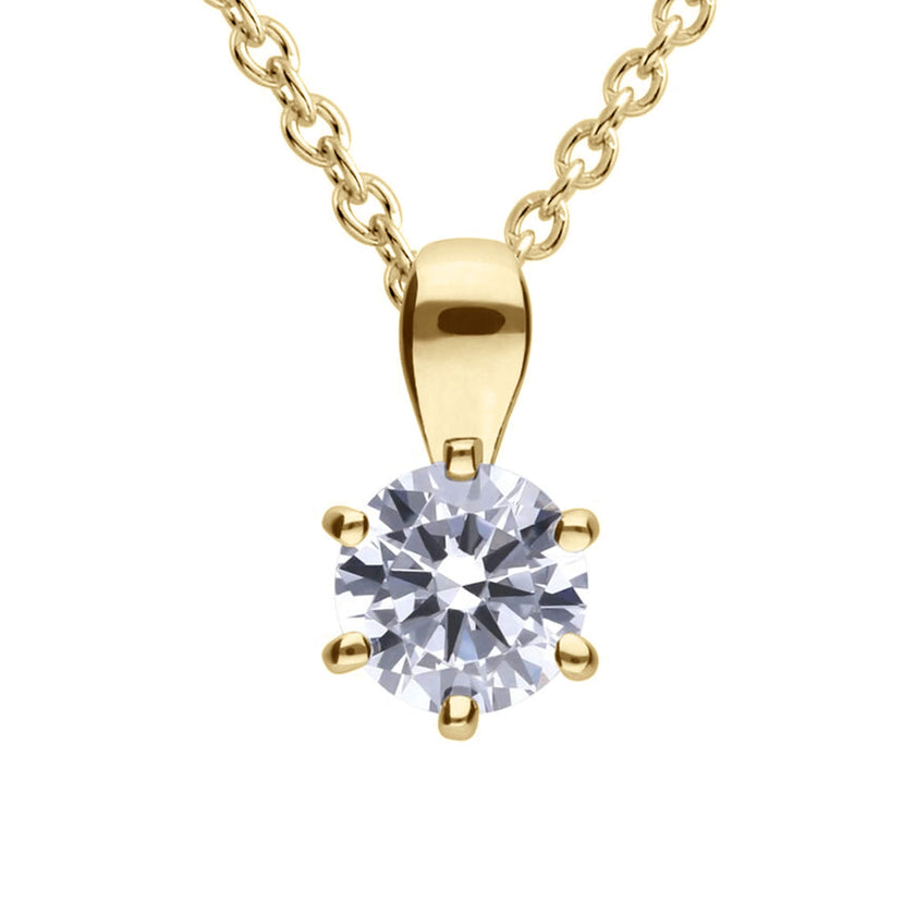Diamonfire Six Claw Carat Pendant