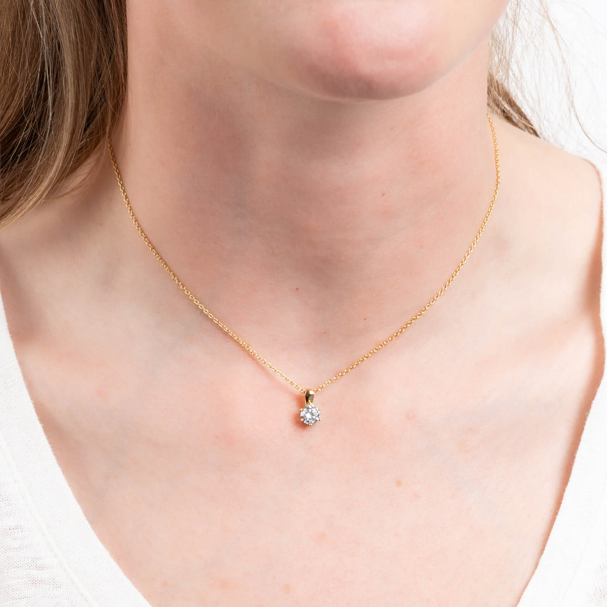 Diamonfire Six Claw Carat Pendant