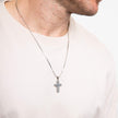 Fred Bennett Damascus Steel Cross Pendant