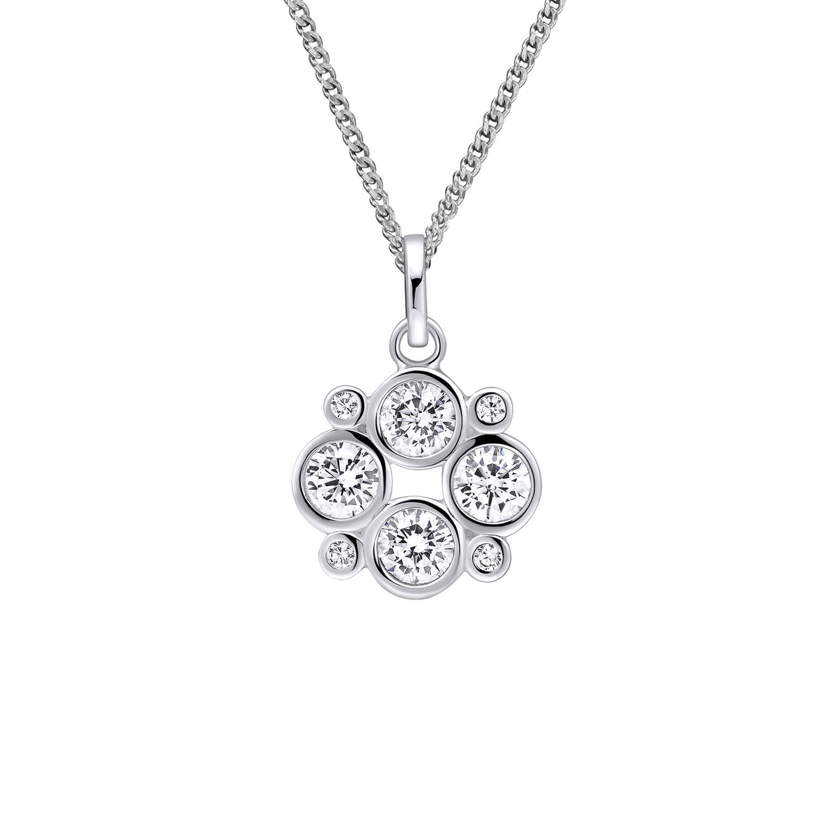 Beginnings Multi Bezel Set Cubic Zirconia Pendant