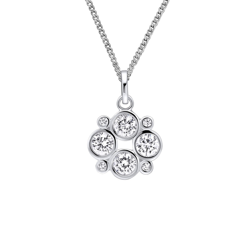 Beginnings Multi Bezel Set Cubic Zirconia Pendant