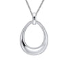 Beginnings Open Teardrop Pendant with Millegrain Edge