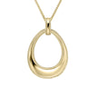 Beginnings Open Teardrop Pendant with Millegrain Edge