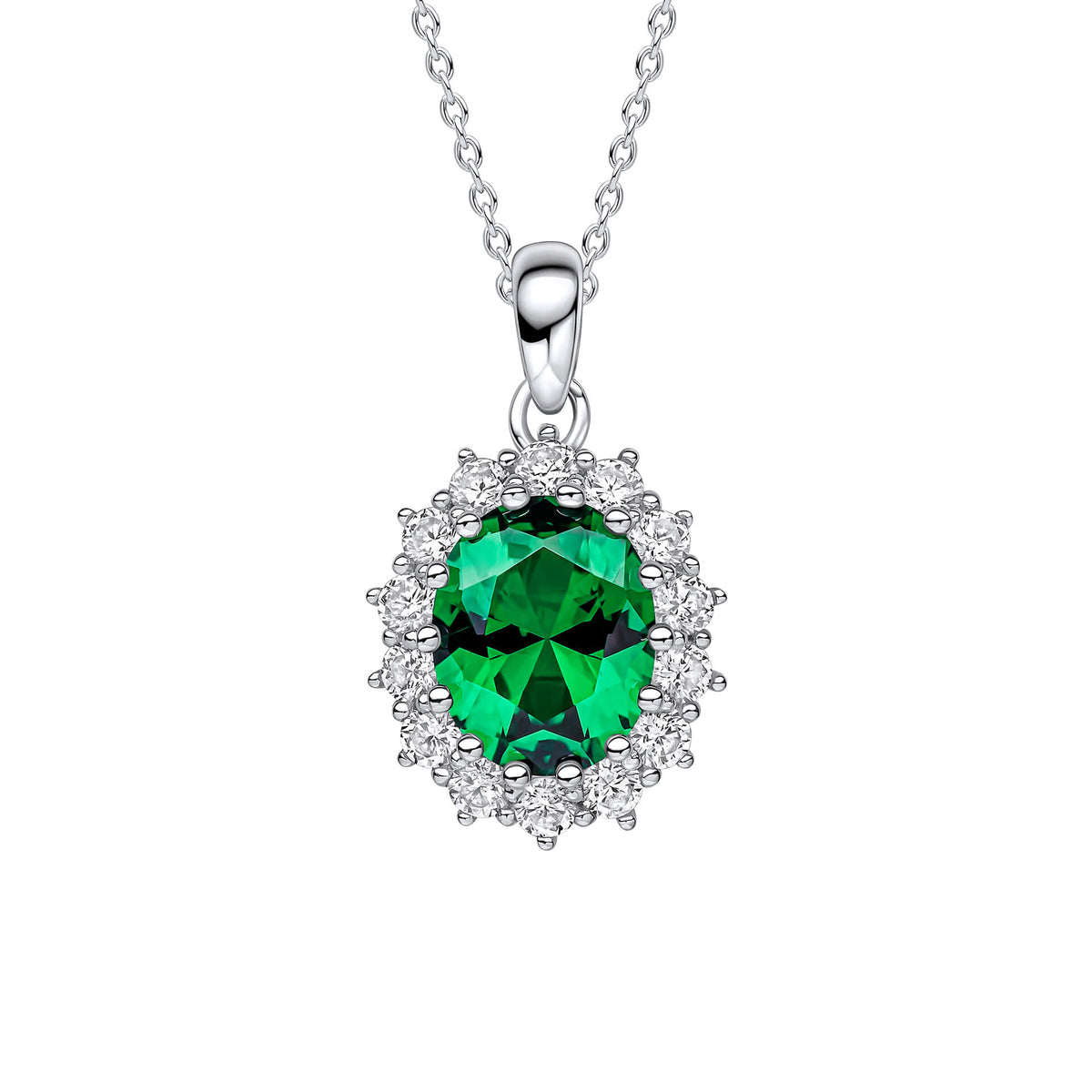 Diamonfire Oval Pendant with Surround