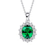 Diamonfire Oval Pendant with Surround