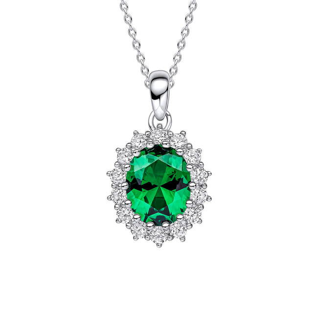 Diamonfire Oval Pendant with Surround