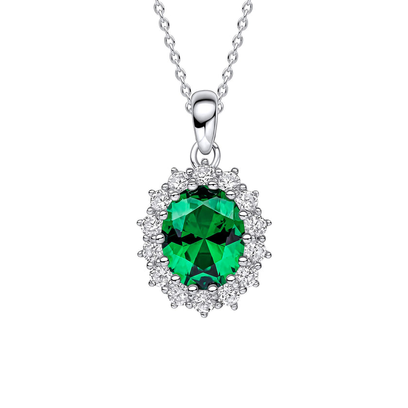 Diamonfire Oval Pendant with Surround