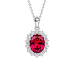 Diamonfire Oval Pendant with Surround