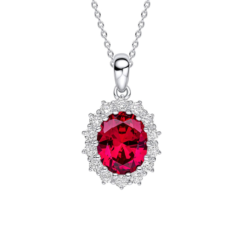 Diamonfire Oval Pendant with Surround
