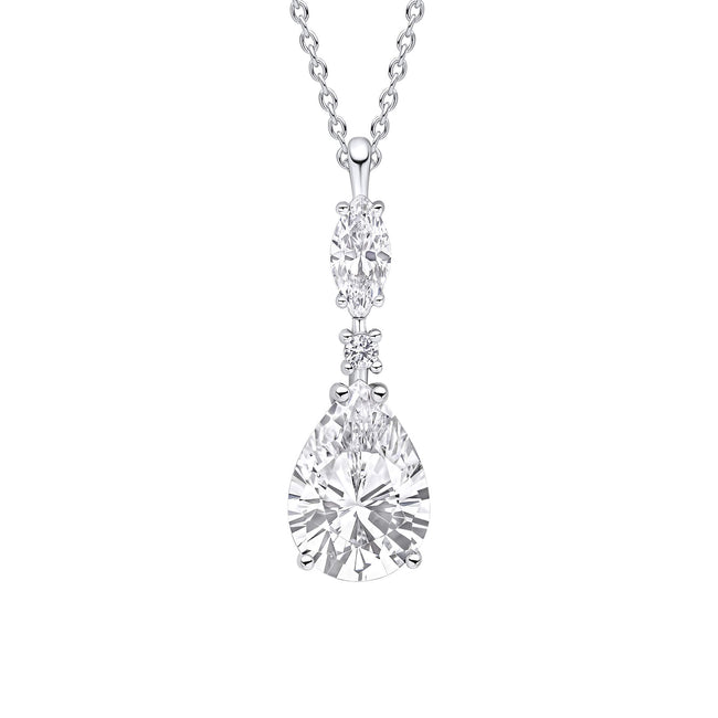 Colgante Diamonfire de lágrima y marquesa