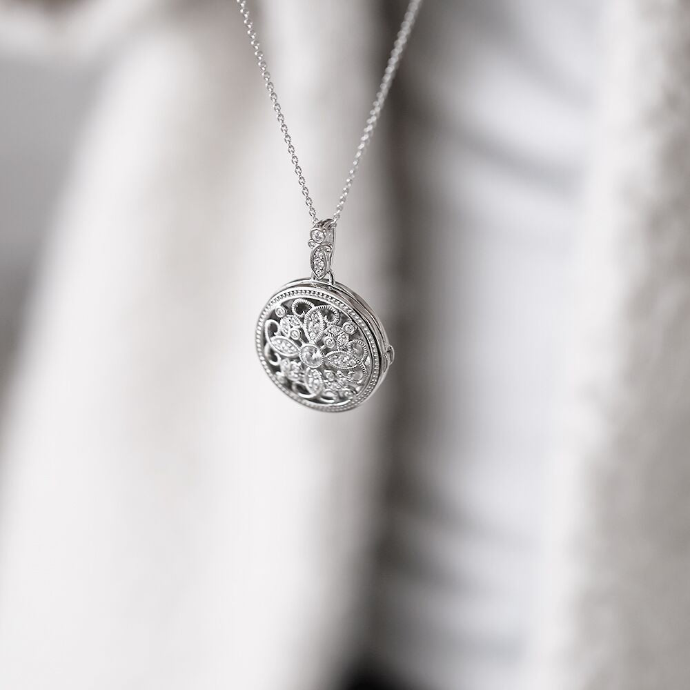 Diamonfire Runder Medaillon Filigran-Amulett