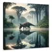 Lakeside Reflections Triceratops Canvas