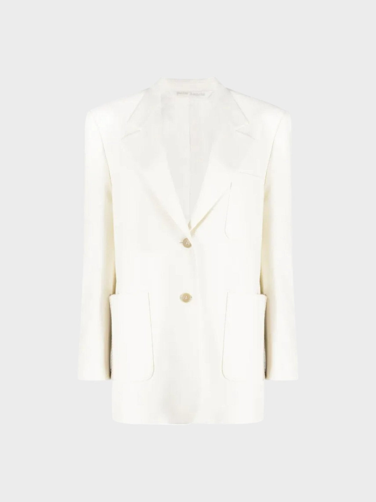 Palm Angels Knitted Tape Blazer White