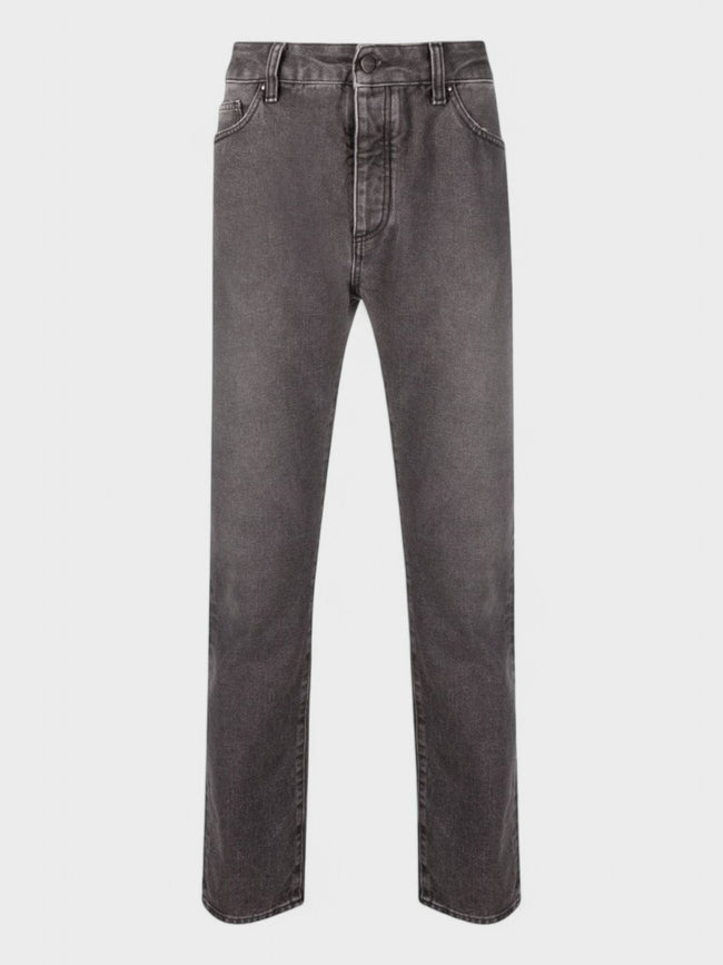 Logo Denim Straight Leg Jeans