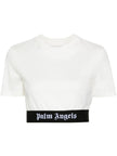 Logo Tape Crop Tee White