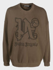 Monogram Statement Crew Loose Fit Brown