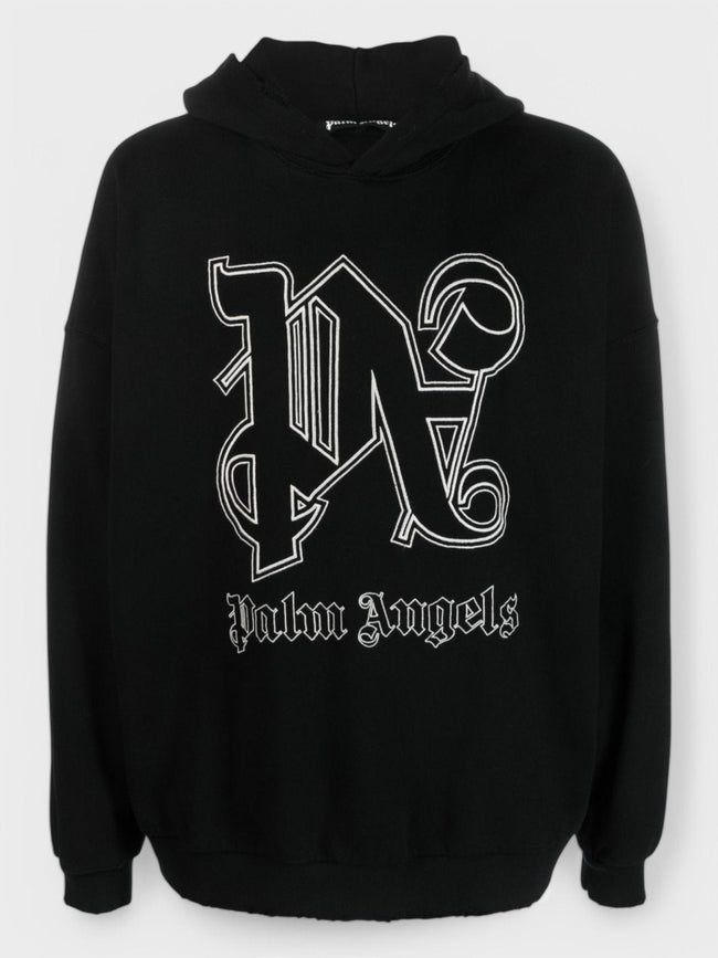 Sudadera con capucha Monogram Statement Negro Crudo