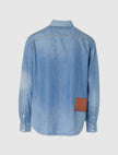 PA Monogram Denim Shirt Light Blue