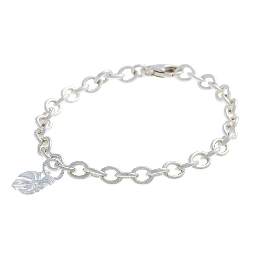 Monstera Palm Leaf Silver Charm