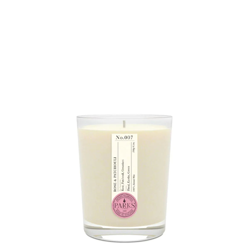 ROSE & PATCHOULI 1 WICK SCENTED CANDLE 180G