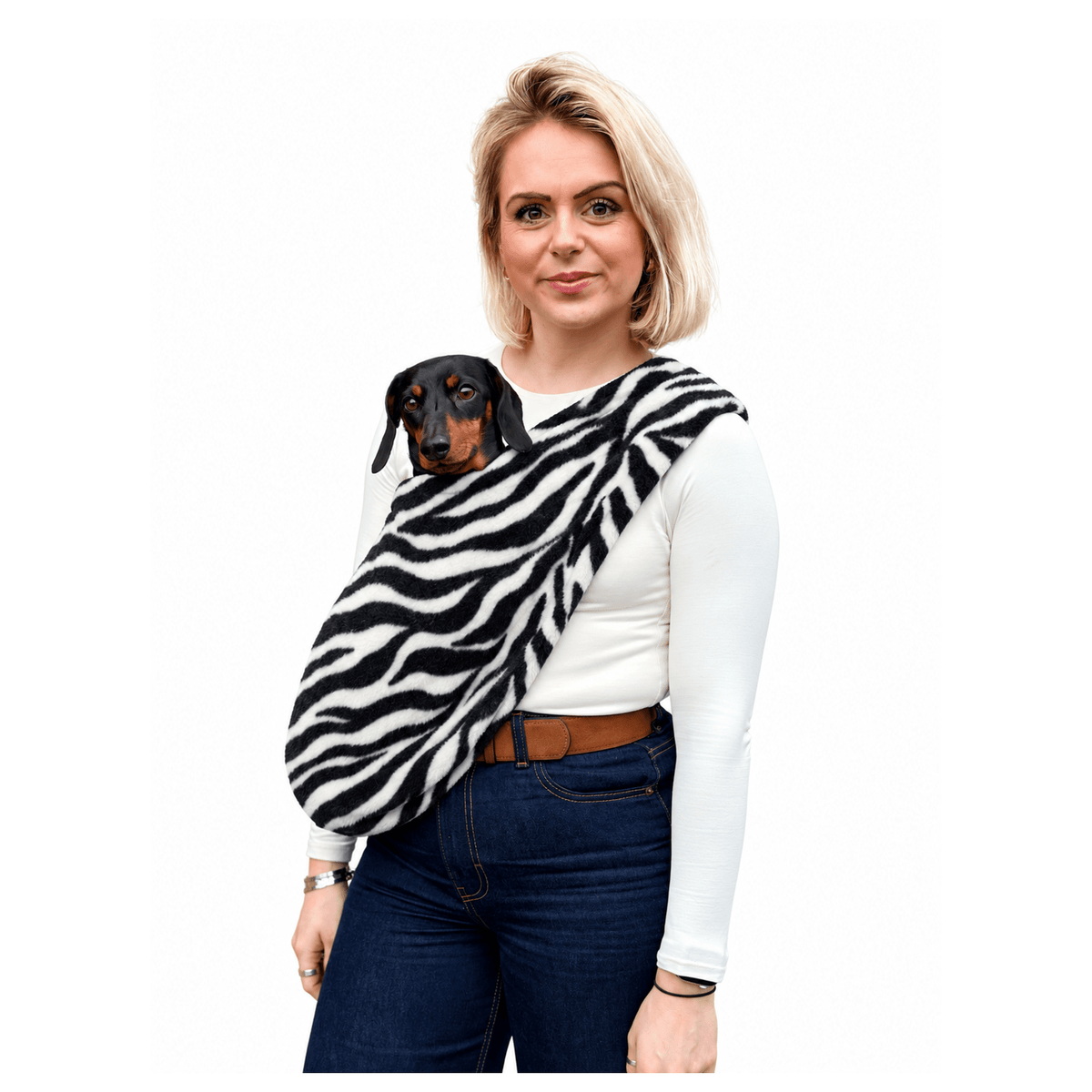 Patterned Polar Fleece Dog Sling - Standard, Petite and Long Strap Sizes