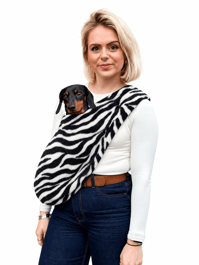 Bandolera para perro de forro polar estampado