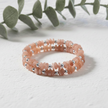 Peach Moonstone Bracelet and Earring Set