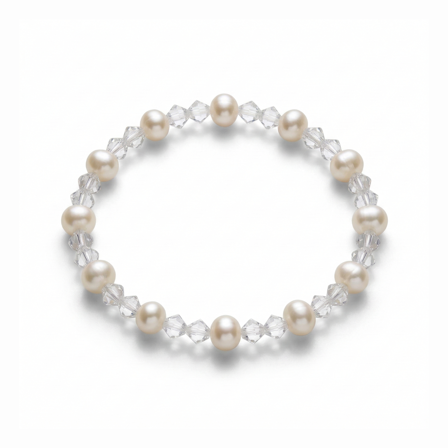 Freshwater Pearl and Crystal Bracelet