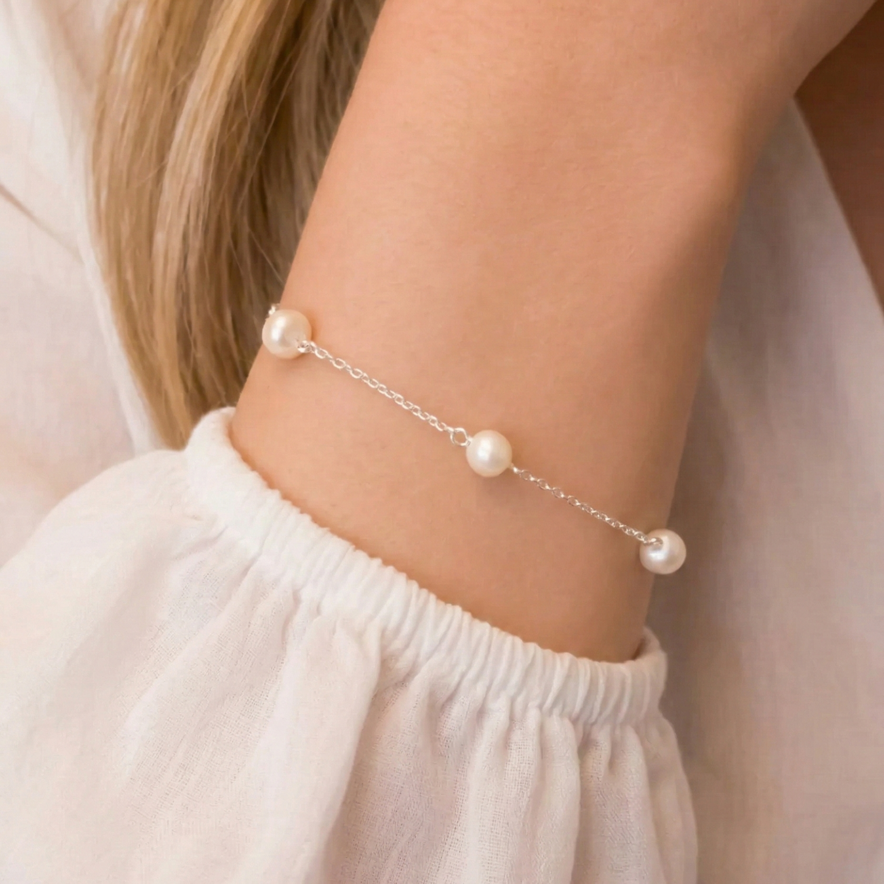 Freshwater Pearl Chain Bracelet