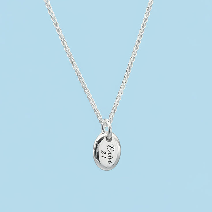 Pebble Personalised Silver Charm