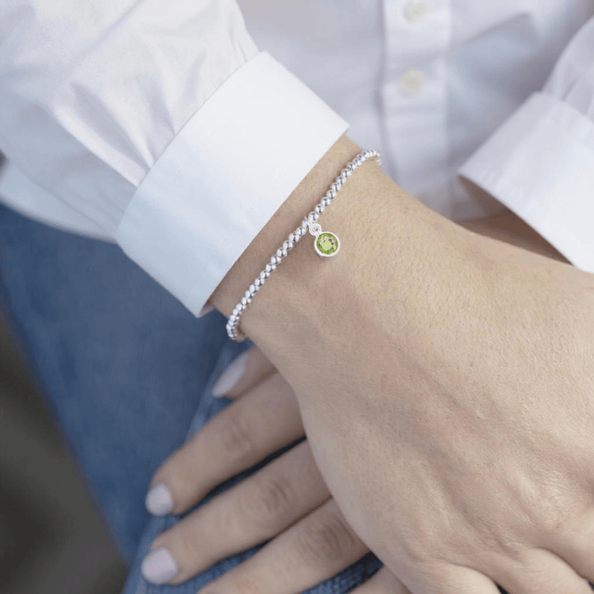 Peridot August Birthstone Jewellery Set | Bracelet & Ring