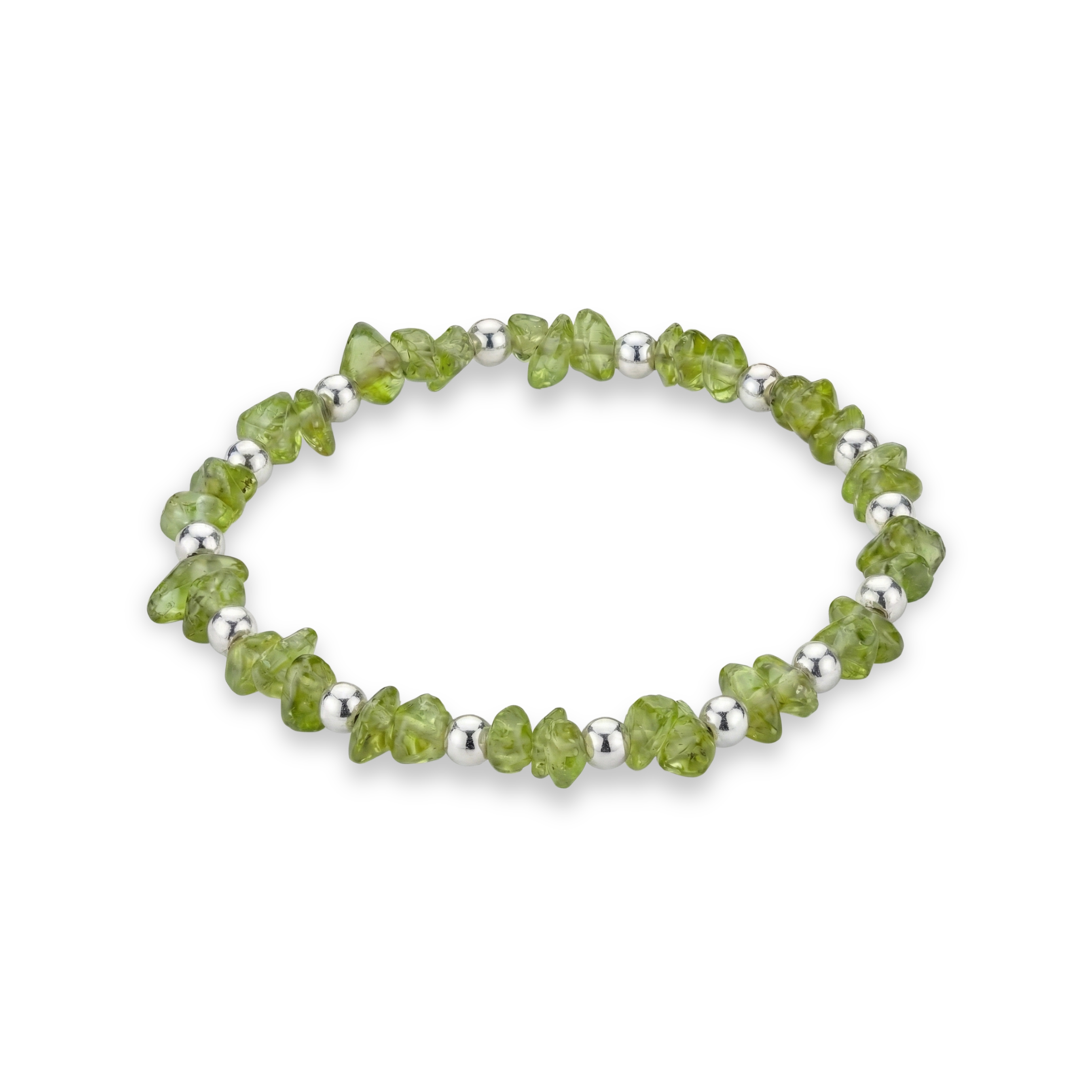 Peridot Kristallperlen Armband | August Geburtsstein Stapelarmband