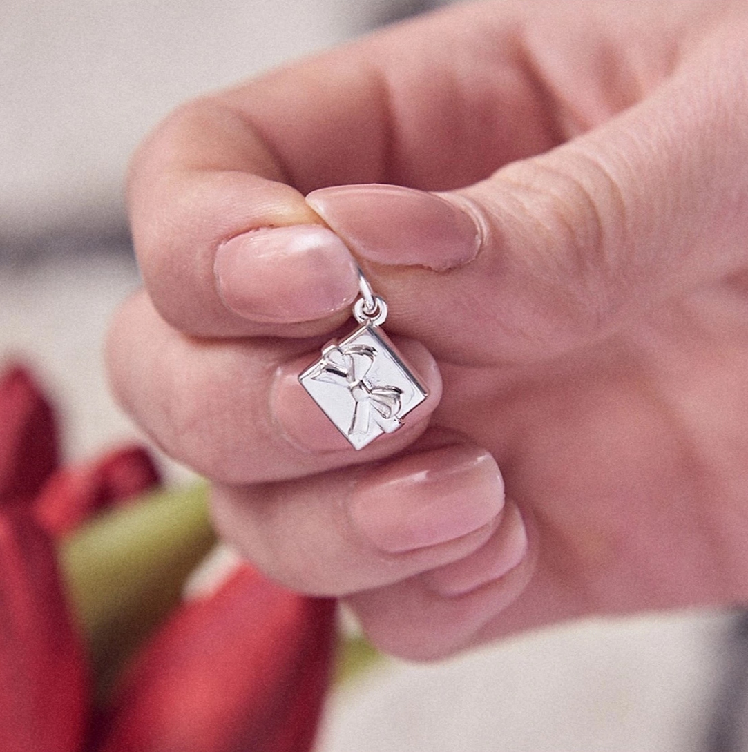 Present Personalised Silver Charm