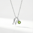 Initial & August Birthstone Necklace | Personalised Peridot Gift