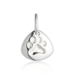 Pet Paw Print Personalised Silver Charm