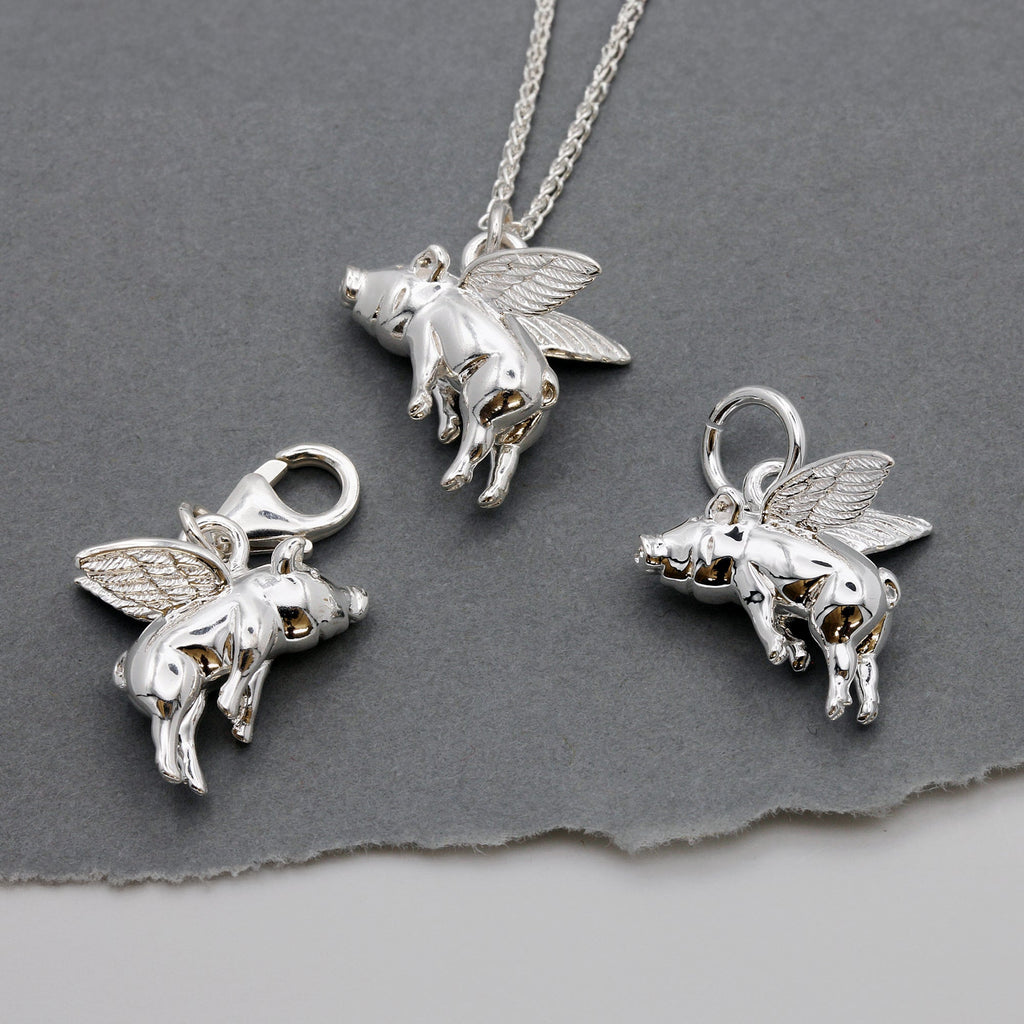 Pigs Might Fly Silver Charm