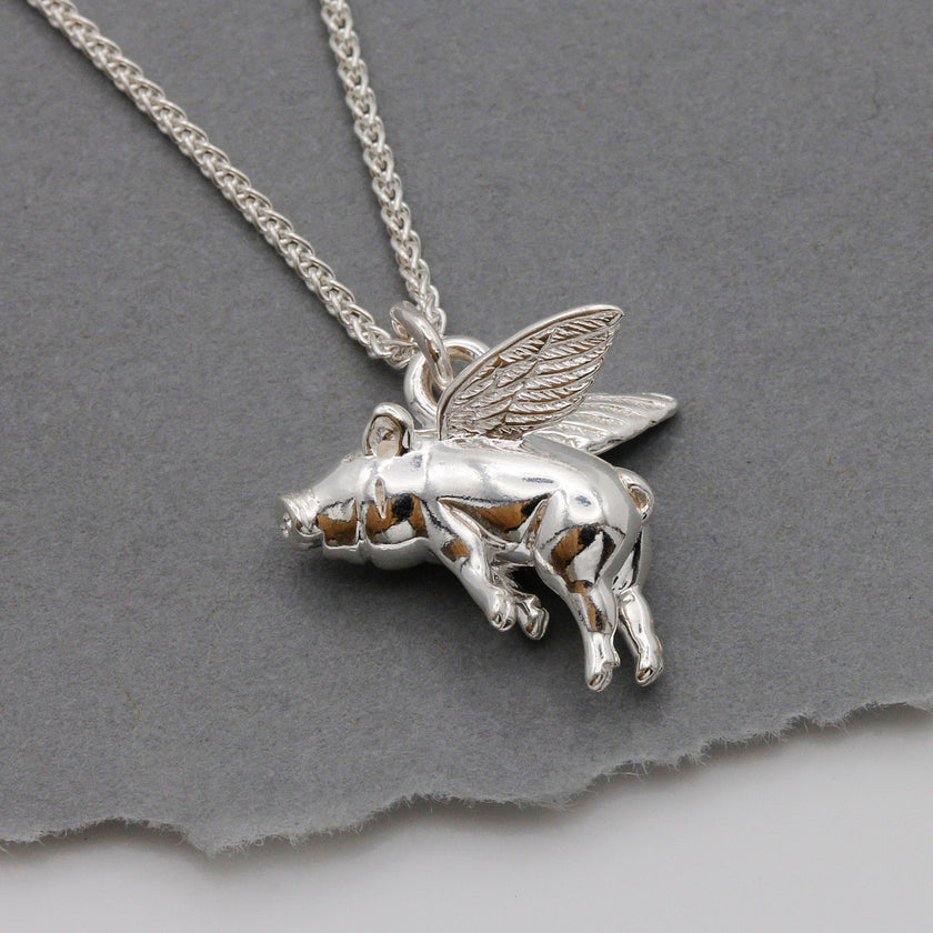 Pigs Might Fly Silver Charm