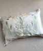 Cream and neutral Silk Pillowcase in hand painted 'Graceful' print, Standard size Oxford style Pillowcase