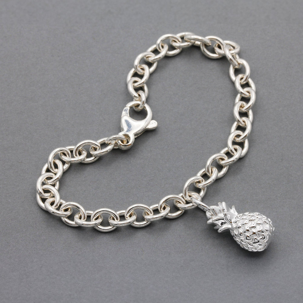 Pineapple Silver Charm