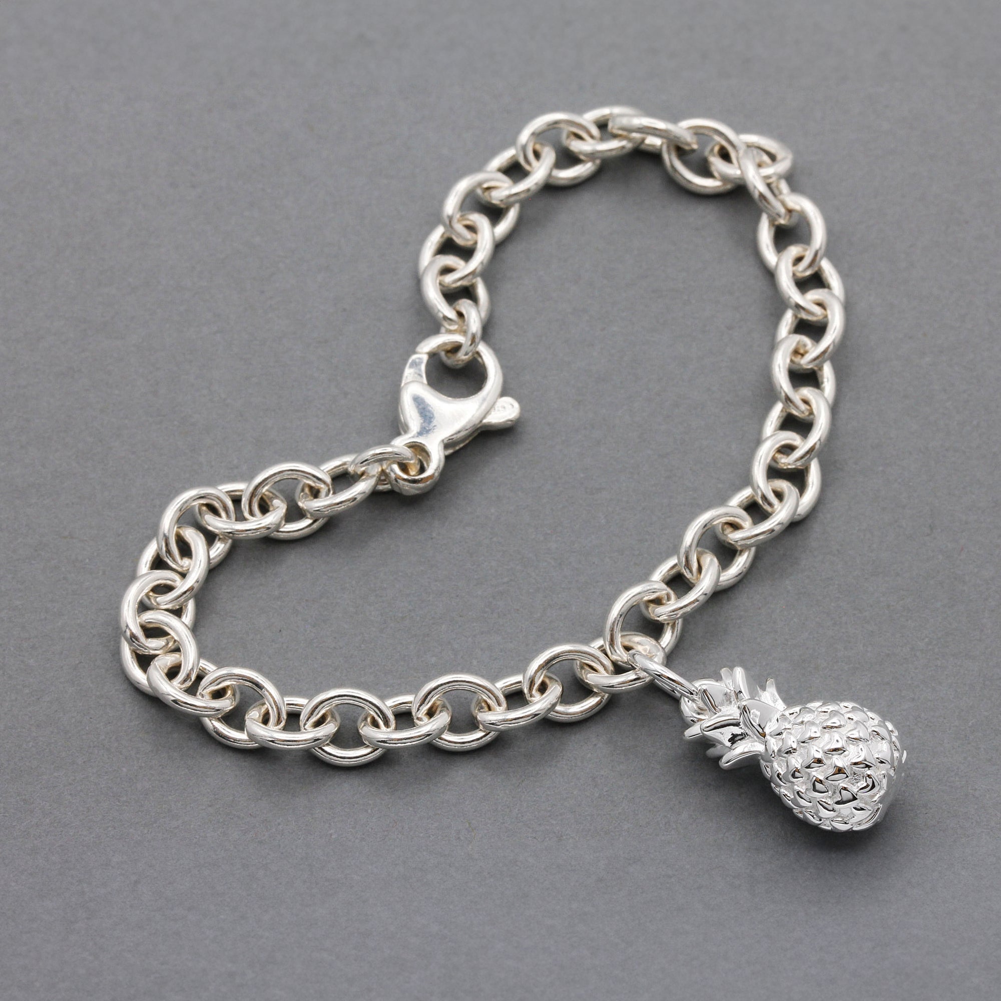 Pineapple Silver Charm