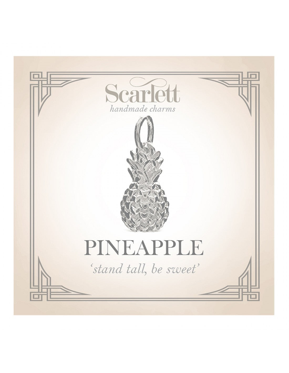 Pineapple Silver Charm