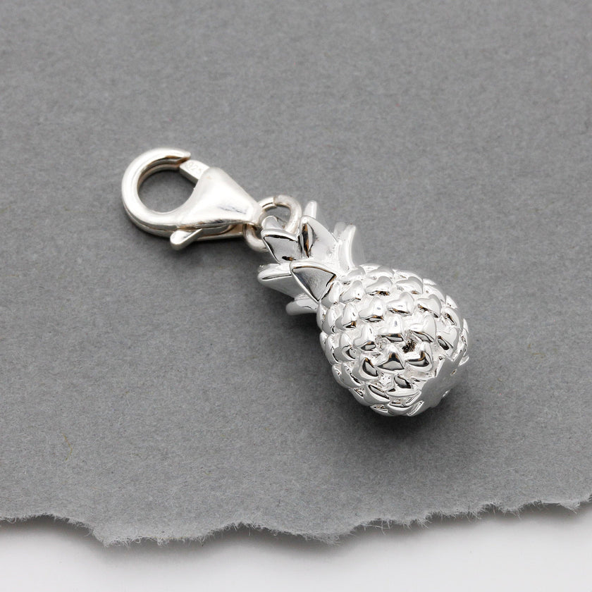 Pineapple Silver Charm