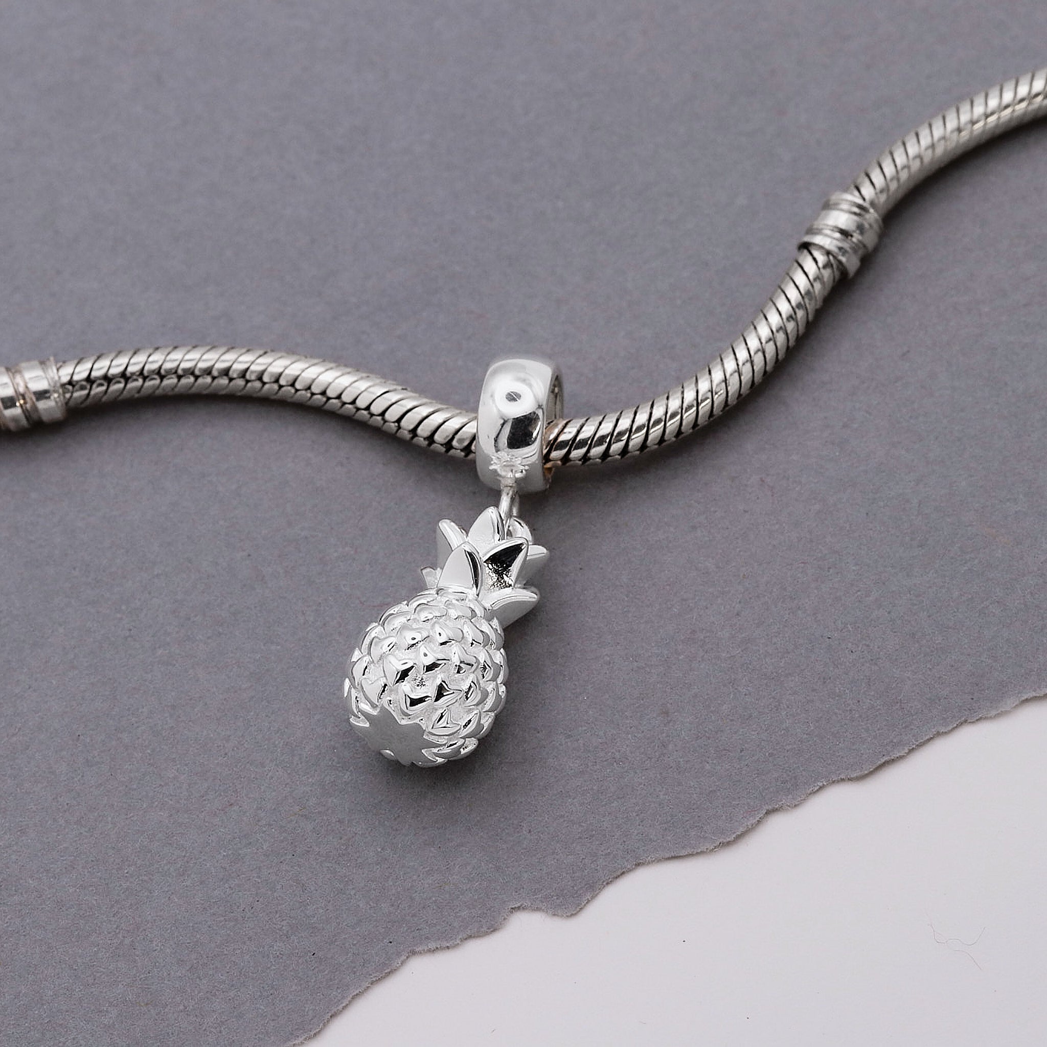 Pineapple Silver Charm