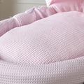 Pink Waffle Moses Basket Bedding Set
