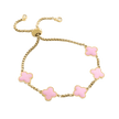 Bracciale in smalto a quadrifoglio